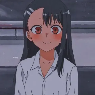 🌟 Nagatoro Don't Toy with Me, Miss Nagatoro sayu Anime, Nagatoro, Niedlich, Schulmädchen, Charakter, Fanart whatsapp sticker
