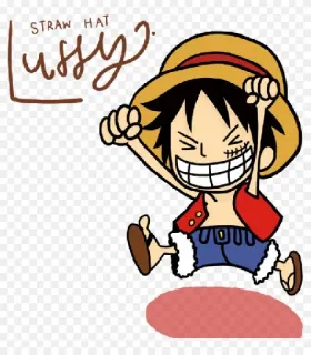 😁 Luffy One Piece STRAW HAT LUSSY Anime, Manga, Cartoni animati, One Piece, Luffy, Cappello di paglia whatsapp sticker