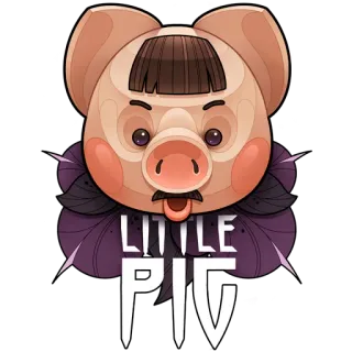🐽 LITTLE PIG Schwein, Cartoon, Tier, Süß, Lustig, Kleines Schwein whatsapp sticker