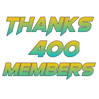🙏 THANKS 400 MEMBERS thank you, members, celebration, community whatsapp sticker