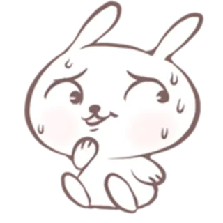 😬 うさぎ, かわいい, マンガ, 動物, カワイイ telegram sticker