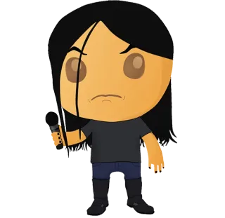 🎤 zanger, microfoon, muziek, cartoon, personage telegram sticker