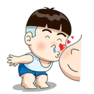 😘 キス, 愛, かわいい, 漫画, 絵文字, ハート, 愛情 telegram sticker