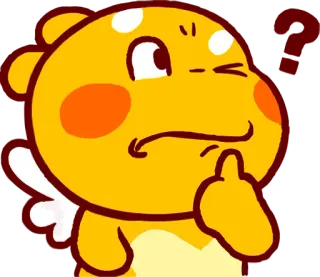 🤔 การ์ตูน, ตัวละคร, นิ้วกลาง, หยาบคาย, น่ารัก, สีเหลือง telegram sticker