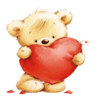 ❤️ orsacchiotto, cuore, amore, carino, peluche, cartone animato, San Valentino telegram sticker