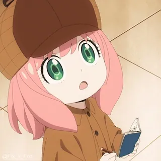 😏 Anya Forger Spy x Family Anime, Mädchen, Spion, Forger, Süß, Rosa Haare telegram sticker