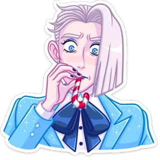 🍭 Anime, Mangá, Bengala doce, Inverno, Natal, Fofo, Desenho animado whatsapp sticker