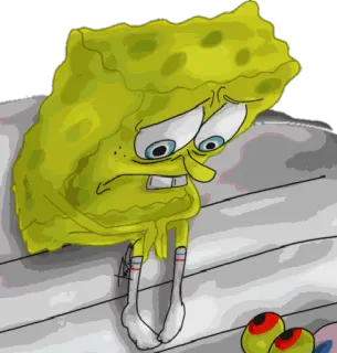 😔 Spongebob Squarepants spongebob, triste, dessin animé, personnage telegram sticker