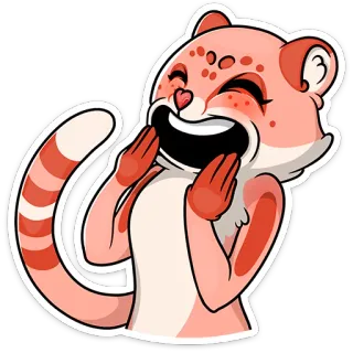 😆 cat, cute, happy, animal, cartoon, sticker telegram sticker