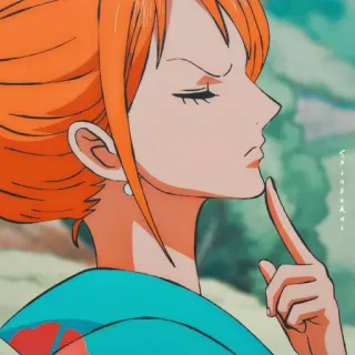 🍊 Nami One Piece Anime, One Piece, Nami, Pirate, Dessin animé, animé whatsapp sticker