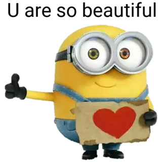 😍 Minion cartoon, minion, heart, love, thumbs up, gesture telegram sticker