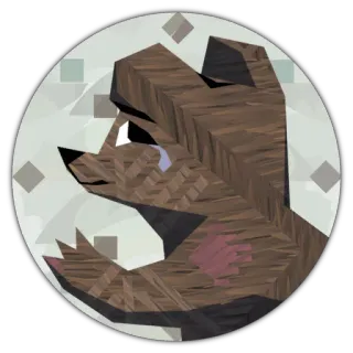 😶 bear, sad, animal, cartoon, sticker telegram sticker