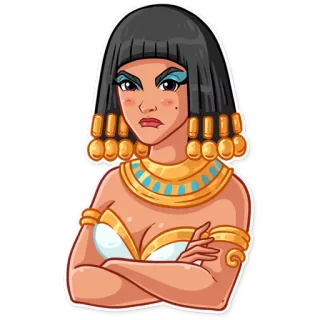☹️ Cleopatra Cleopatra, Mesir, Ratu, Kuno, Mesir telegram sticker