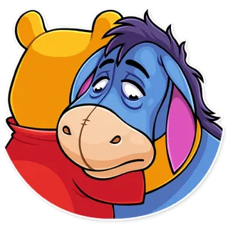 🤗 Winnie the Pooh Винни-Пух, Иа-Иа, объятие, мультфильм, Дисней telegram sticker