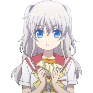 🍴 Nao Tomori Charlotte Anime, Garota, Bonita, Comendo, Nao Tomori, Charlotte telegram sticker