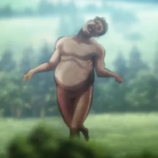 🌟 Attack on Titan attack on titan, titã, anime, monstro, terror, criatura telegram sticker