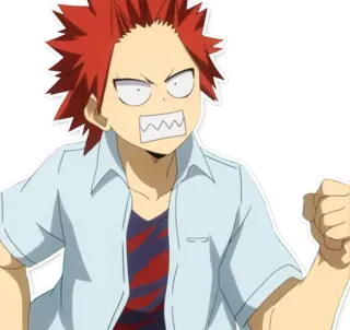 😤 Eijiro Kirishima My Hero Academia anime, my hero academia, eijiro kirishima, cartoon telegram sticker