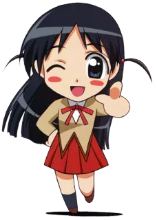 👆 Anime, Chibi, Kawaii, Lucu, Gadis, Kartun telegram sticker