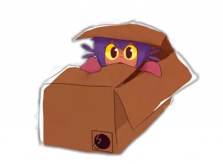 👀 kartun, imut, kotak, kucing, hewan whatsapp sticker