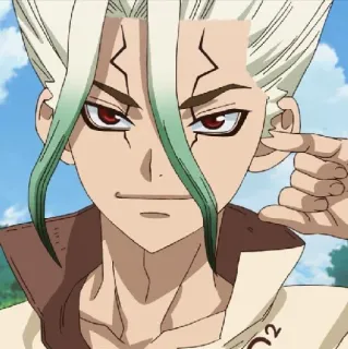 💈 Ishigami Senku Dr. Stone Anime, Wissenschaftler, intelligent, Dr. Stone, Ishigami Senku telegram sticker