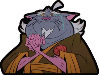 😭 Splinter Teenage Mutant Ninja Turtles สปลินเตอร์, tmnt, ร้องไห้, เศร้า, เต่านินจา, การ์ตูน telegram sticker