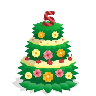 🎂 taart, verjaardag, nummer 5, dessert, bloemen, kersen, feest telegram sticker