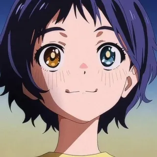 🌻 アニメ, 漫画, キャラクター, ポートレート, 笑顔, 女の子 telegram sticker