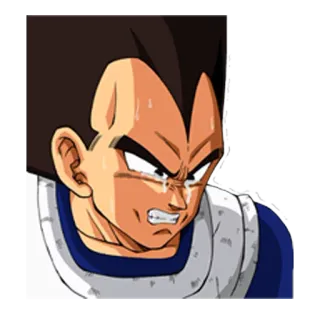 😢 Vegeta Dragon Ball Z Vegeta, Dragon Ball Z, anime, adesivo, preoccupato, arrabbiato telegram sticker