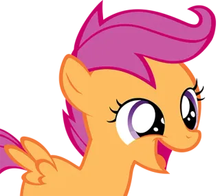 😃 Scootaloo My Little Pony Pony, Cartoon, Tier, Freundschaft, Süß, Fröhlich whatsapp sticker