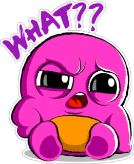 🧐 WHAT?? Cartone animato, Carino, Adesivo, Domanda, Confusione telegram sticker