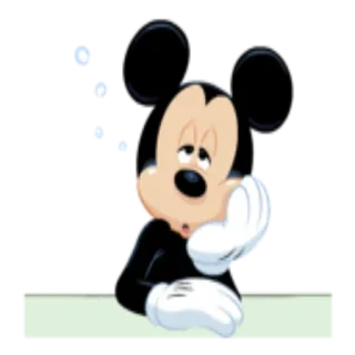 😶 Mickey Mouse mickey mouse, cartoon, disney, figur, traurig telegram sticker