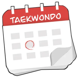 📆 TAEKWONDO Taekwondo, Võ thuật, Lịch, Lịch trình, Thể thao telegram sticker