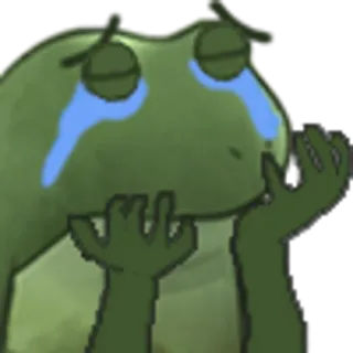 😭 rana, llorando, triste, emocional, meme whatsapp sticker