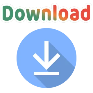 🔽 Download scaricare, freccia, pulsante, internet telegram sticker