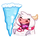 Santa Moo telegram stickers