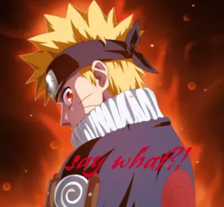 👿 Naruto Say what?! anime, manga, naruto uzumaki, cartoon, say what, expression telegram sticker