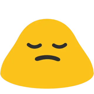 🙍 Emoji, Smutny, Żółty, Twarz, Nastrój, Wyraz telegram sticker