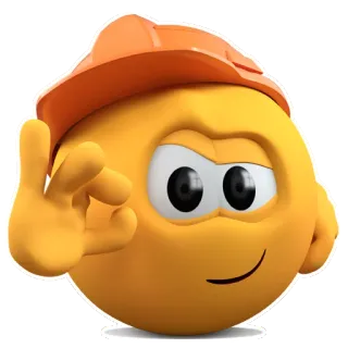 👌 อีโมจิ, ก่อสร้าง, โอเค, น่าพอใจ, ตลก telegram sticker