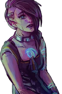 😭 Lilith Borderlands Lilith, Borderlands, personagem de videogame, sereia, mulher whatsapp sticker