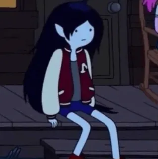 🖤 Marceline Adventure Time cartoon, vampire, animated, marceline the vampire queen whatsapp sticker