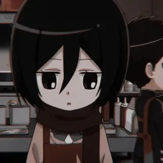 🀄 Mikasa Ackerman Attack on Titan Anime, Chibi, Cartoon, Manga, Mignon, Mikasa Ackerman, L'Attaque des Titans telegram sticker