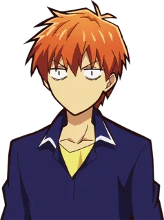 😠 Kyo Sohma Fruits Basket Аниме, Манга, Кё Сома, Fruits Basket, Персонаж, Мультфильм telegram sticker