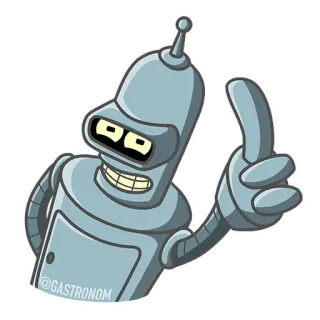 👍 Bender Futurama @GASTRONOM robot, kartun, humor, Bender, Futurama whatsapp sticker