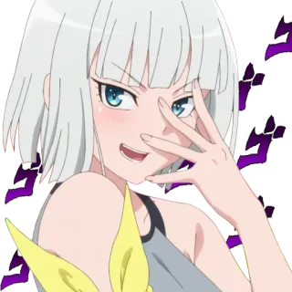 😏 Аниме, Девочка, Милый, Мультфильм telegram sticker