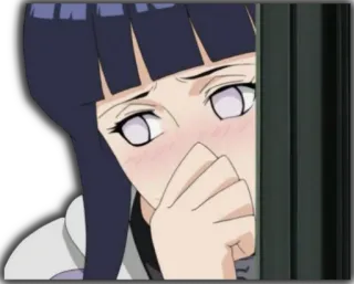 😍 Hinata Hyuga Naruto 애니메이션, 캐릭터, 수줍음, 귀여운, 애니메이션 소녀, 나루토 telegram sticker