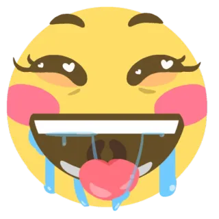 😝 Emoji, Coração, Feliz, Fofo, Expressão telegram sticker