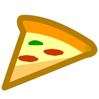 🍕 pizza, tranche, nourriture, pepperoni, dessin animé telegram sticker