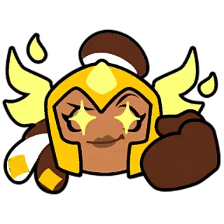🤩 character, cookie, gold, kawaii, cute telegram sticker