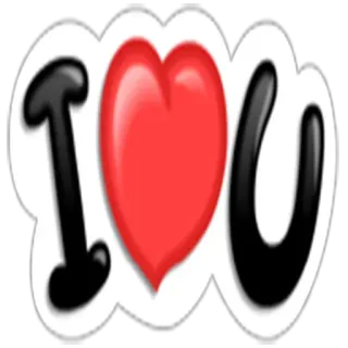 😲 I (heart) U liefde, hart, ik hou van je, groet, affectie, relatie telegram sticker