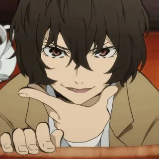 ✨ Osamu Dazai Bungo Stray Dogs อนิเมะ, Bungo Stray Dogs, โอซามุ ดาไซ, ดาไซ, ตัวละคร telegram sticker